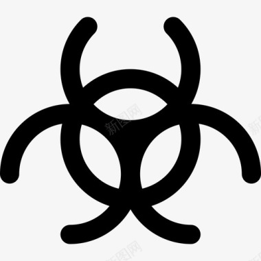生物危害病毒线性图标图标