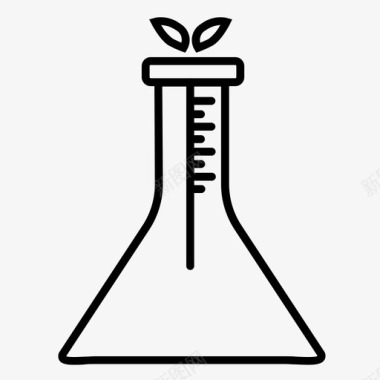 菠萝叶玻璃生态学实验室图标图标