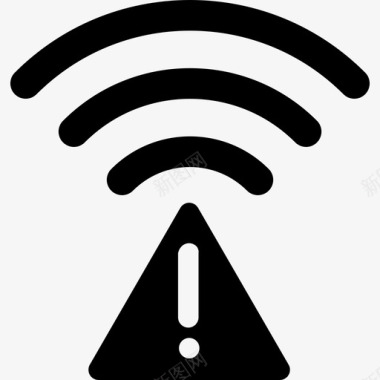 无线头戴式Wifi通知技术无线网络图标图标