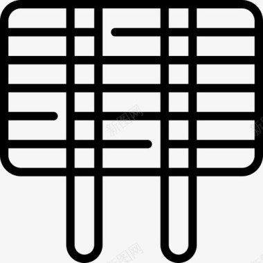 烧烤架烧烤线工艺线性图标图标