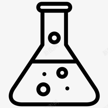 液体底纹锥形瓶化学教育图标图标