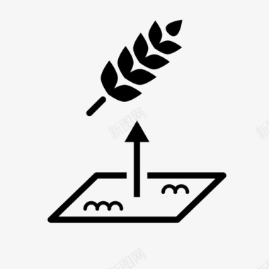 小麦产量收成作物产量图标图标