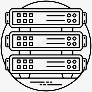 个人中心图标免抠素材服务器机架数据备份数据管理图标图标