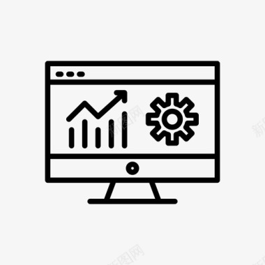 金融科技感商业分析分析计算机图标图标