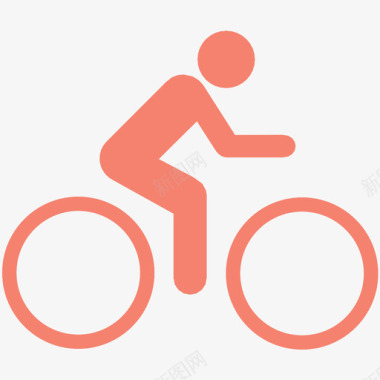 运动小人图标矢量素材骑自行车运动图标图标