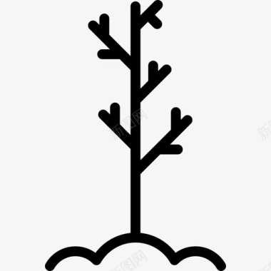 树木自然植物和花卉图标图标