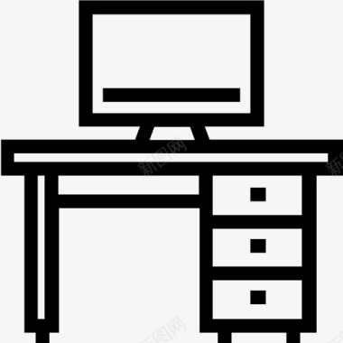 办公室电脑桌子图标图标