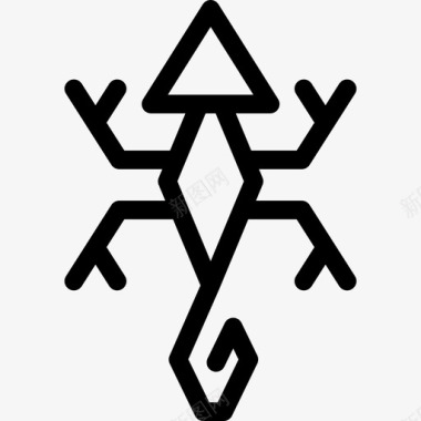 壁虎动物美国部落的象征图标图标