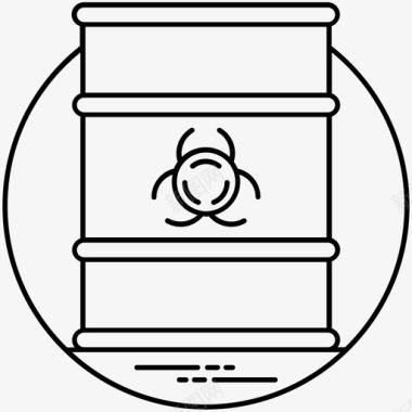 科技商务人士生物危害化学品危险废物有毒桶图标图标