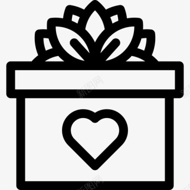 形状和符号结婚礼物形状婚礼和爱情图标图标
