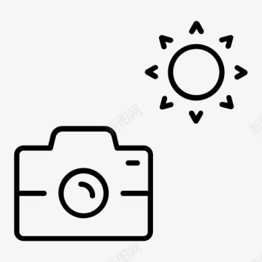 相机摄影阳光图标图标