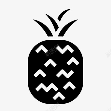 菠萝菠萝食品水果图标图标