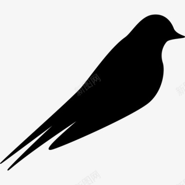 燕子动物鸟的剪影图标图标
