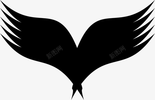 飞翔翅膀天使鸟儿的翅膀图标图标