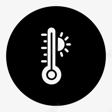 高温温度预报高温图标图标