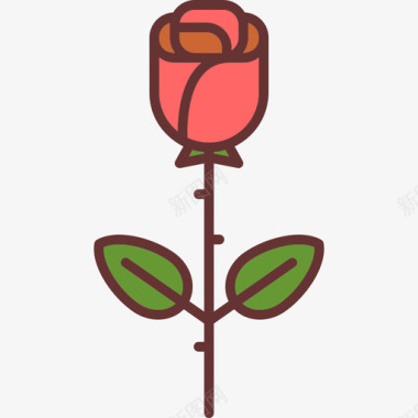 玫瑰线性园艺元素其他图标图标