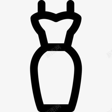 妇女节连衣裙线性妇女节线性图标图标