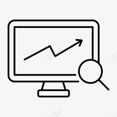 销售月总结金融分析商业图标图标