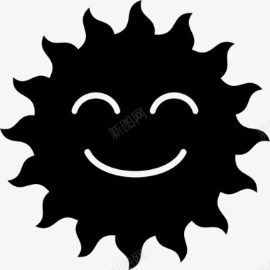阳光微笑微笑的太阳图标图标