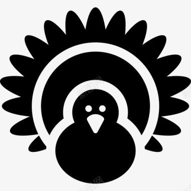 感恩节南瓜藤火鸡动物感恩节填充物图标图标