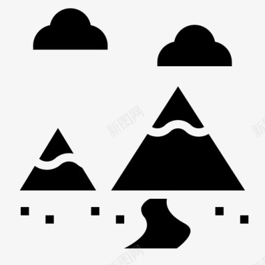 山风景旅游图标图标