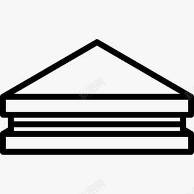 三明治快餐直系图标图标