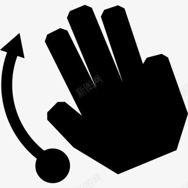 三个手指弹起来触摸触摸手势图标图标