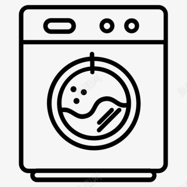洗衣机洗衣机衣物家用图标图标