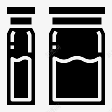 小瓶医疗药品图标图标