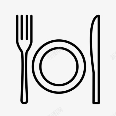 吃餐馆桌子图标图标
