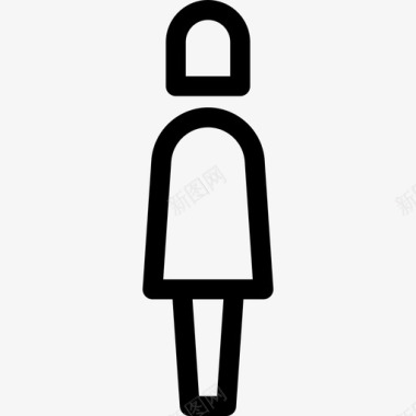 女洗手间标志机场标志直线标志图标图标