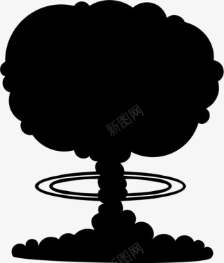 烟雾素材蘑菇云炸弹工业图标图标
