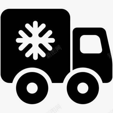 送货卡车卡车圣诞节送货图标图标