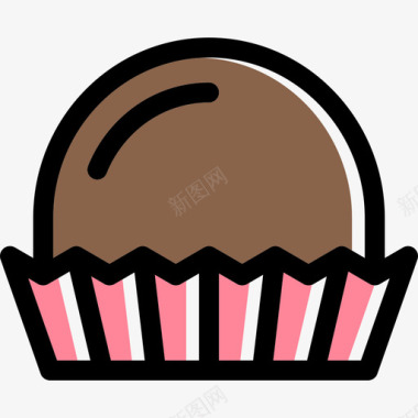 邦邦食物线性甜点和糖果元素图标图标