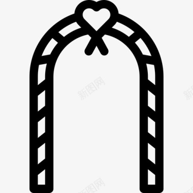 婚礼拱门技术婚礼和爱情图标图标
