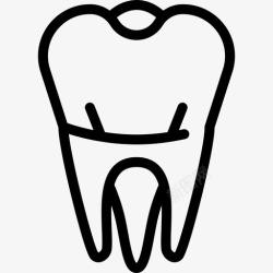 磨牙工具磨牙医疗牙科工具和牙齿图标高清图片