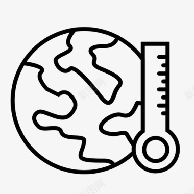 公共环境标识温度地球生态图标图标