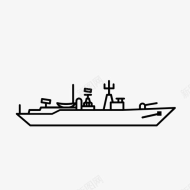 护卫舰海军海上图标图标