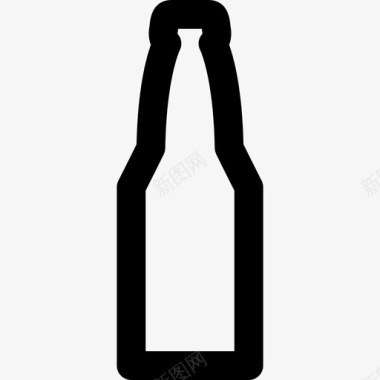 啤酒瓶啤酒瓶酒吧玻璃杯和酒瓶直线型图标图标