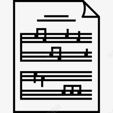 乐谱音乐乐器画廊图标图标
