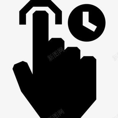 一个手指轻触并保持触摸触摸手势图标图标
