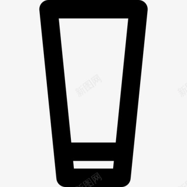 酒瓶直筒玻璃酒吧玻璃杯和酒瓶图标图标