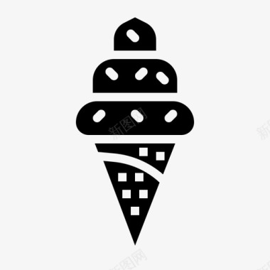 冰淇淋夏天甜的图标图标