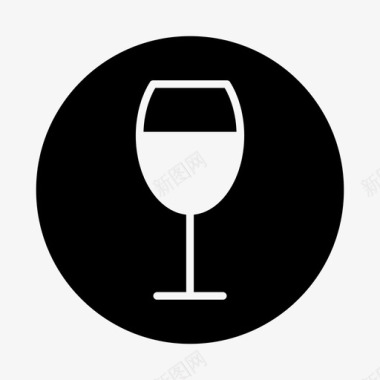 葡萄酒饮料玻璃杯图标图标