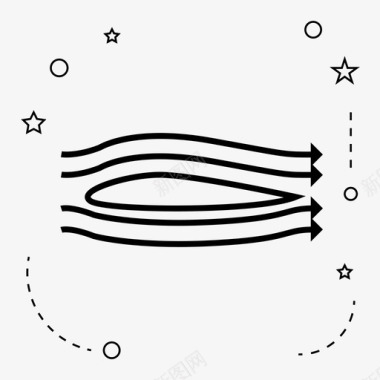 气流激情空气动力学空气气流图标图标
