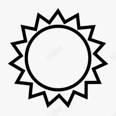 晴天标志太阳气象晴天图标图标