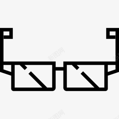 眼镜男生眼镜办公线直线型图标图标