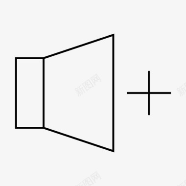 音量小增大音量声音扬声器图标图标