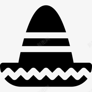墨西哥帽时尚纯正的墨西哥元素图标图标