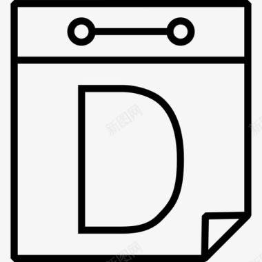 字母D图标trader浅圆形图标
